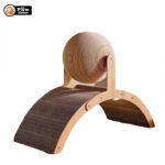 Spin Scratch Wooden Cat Lounger