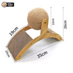 Spin Scratch Wooden Cat Lounger - Image 2